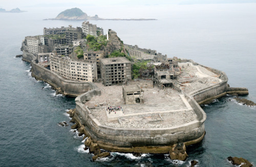 congenitaldisease:Hashima Island is an abandoned island which lies approximately 9 miles from Nagasaki, Japan. It was once a bustling mining community, with undersea coal mines. From 1930 to the end of the Second World War, prisoners of war were sent