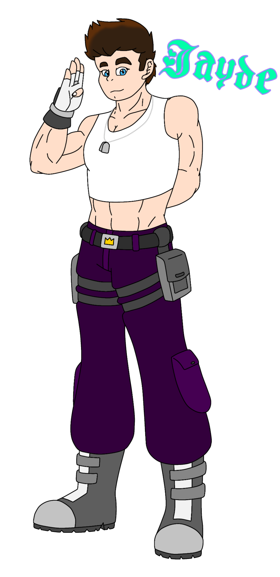 Have A Human Jayde! This Is My Design For Them In My Human Machines Au, They're Spencer's Best Friend