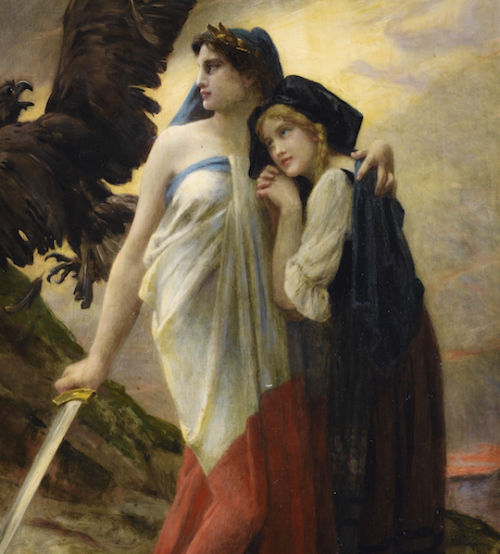 fordarkmornings:The Armed Maiden. Friedrich von Amerling (Austrian, 1803–1887)Réunis. Guillaume Seig