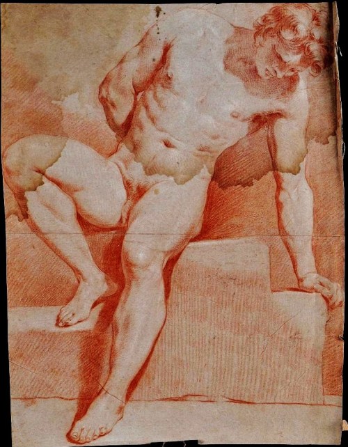 hadrian6:  Various 18th. and early 19th.century male nude drawings unsigned. from the  Italian Schools.    
