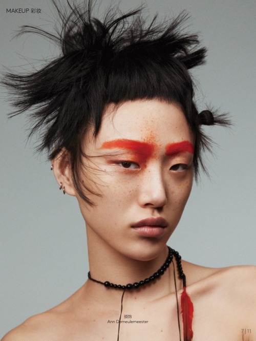 thebeautymodel:‘Bird Like Colours’ Sora Choi by Benjamin Lennox for Vogue China March 20