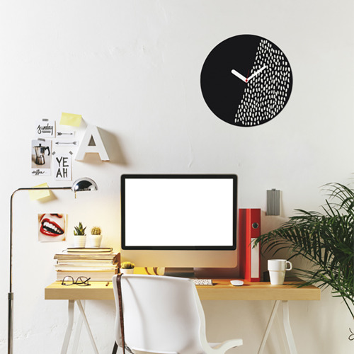 Spice up your living space or to plan out your day with this Draw Up Wall Clock.