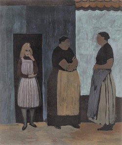 amare-habeo:  Léon Spilliaert (1881 - 1946) - Fisherwomen and a young girl (Femmes de pêcheus et jeune fille), 1926  Gouache and colour 