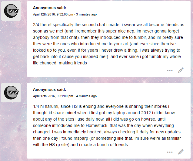 Awww this was super sweet to read !! ;u; I’m glad that in some way I was a part