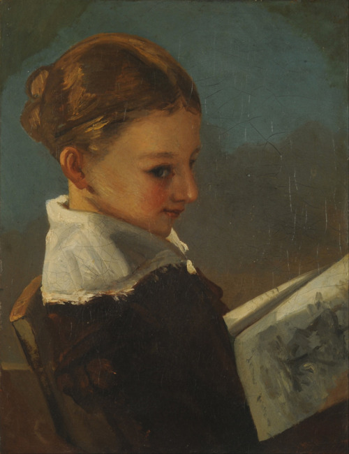 Julieta Courbet a la edad de diez años por Gustave Courbet, 1841.