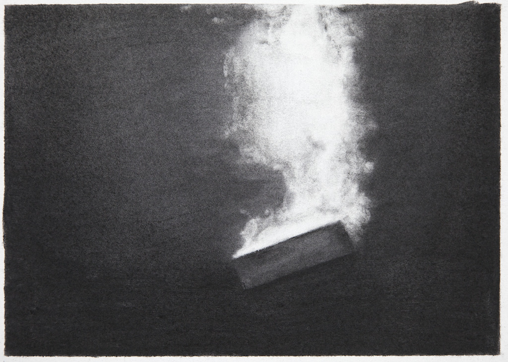 blue-voids:  Damien Cadio - characoal on paper, 2012