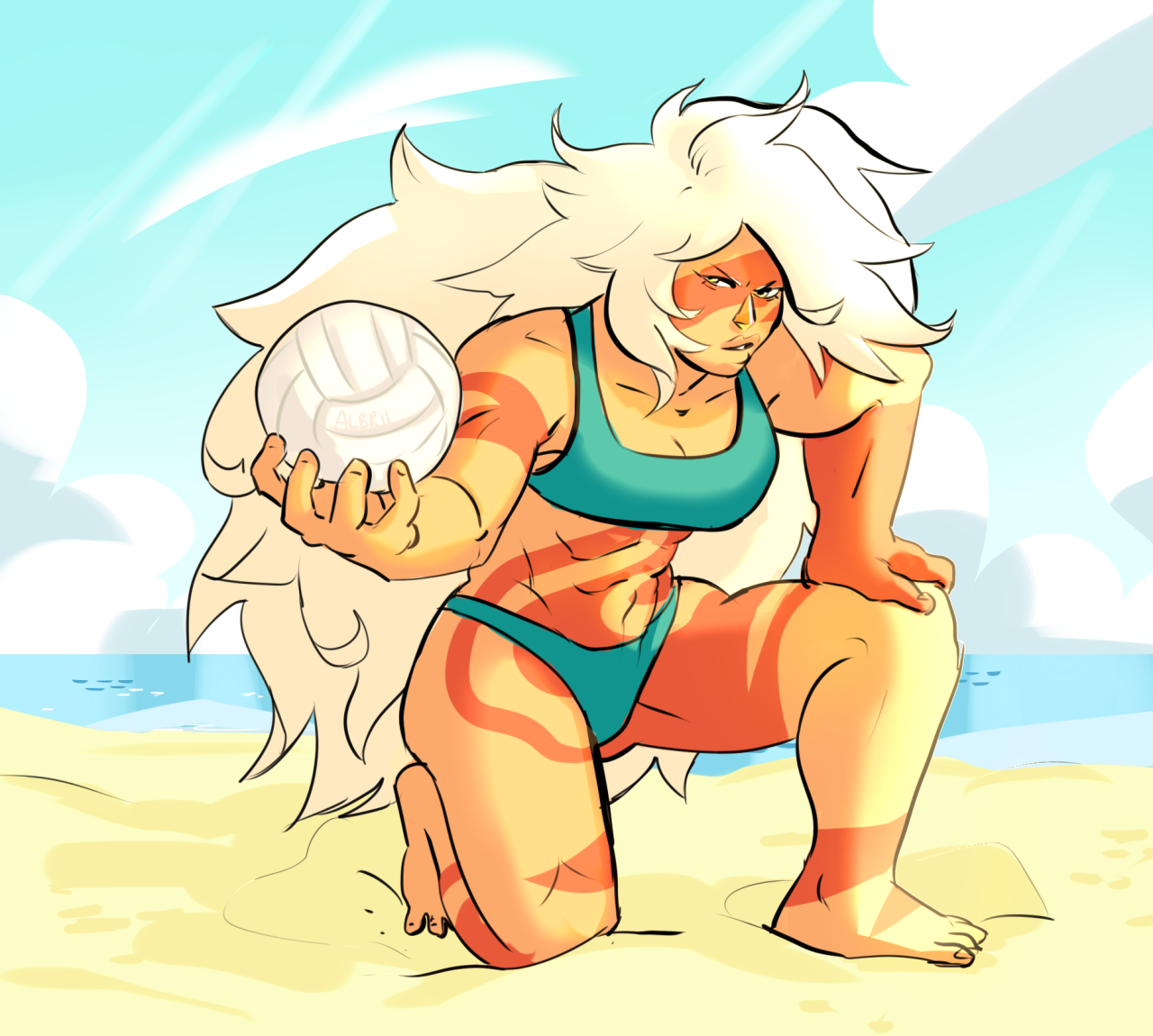 albrii:  Beach Hunk Jasper has challenged you to 1v1 beach-volleyball will you accept