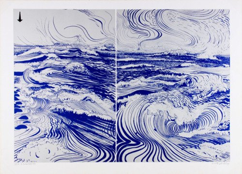 vjeranski:  Brett Whiteley The divided unity (1974) silkscreen on paperGift of Mrs June Bridge in memory of Lieutenant Clive Bridge through the Australian Government’s Cultural Gifts Program 2008