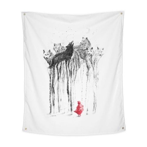 Into the woods. Indoor Wall Tapestry (Vertical).www.threadless.com/product/8262#wolves #wolf