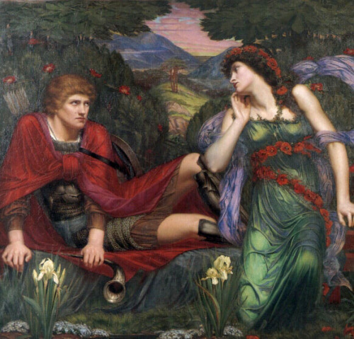 alinnetinagildedcage: Venus and Adonis Sidney Harold Meteyard (1868-1947)