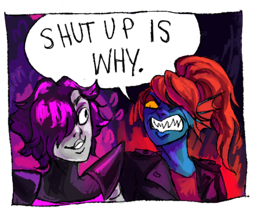 kuuhaiyu:  undyne vs frisk the human child.png  addendum: