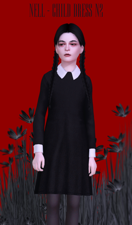 Child Dress N2- hq compatible- bgc- new mesh (ea’s meshes edit)- 15 swatches - normal map- all lods-