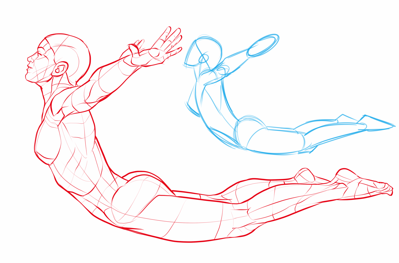 Pose Reference — POSE: Female - Flying/Leaping Flying and leaping...