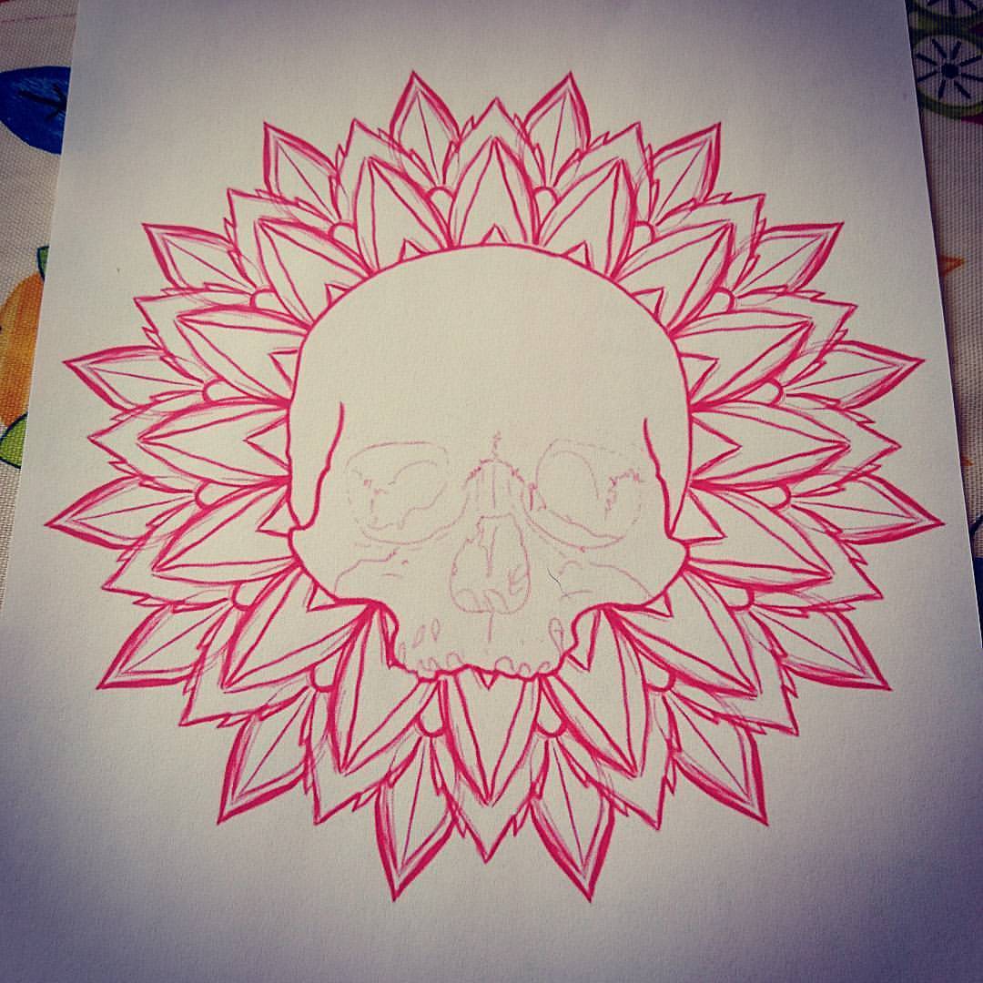 Drew Govan Skull And Mandala Skull Mandala Mandalatattoo Drew Govan Skull And Mandala Skull Mandala Mandalatattoo