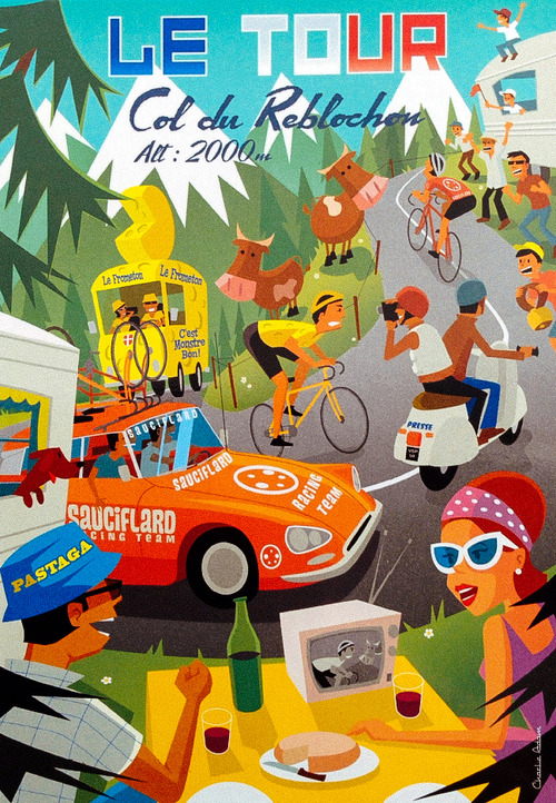 rollersinstinct: Le Tour poster by Charlie Adam.