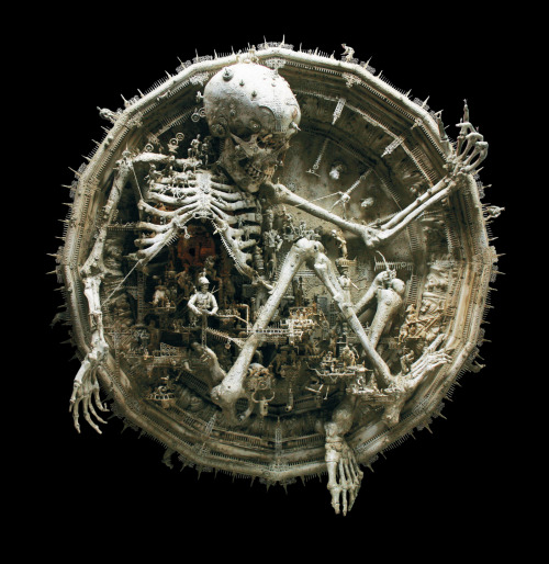 artchipel:  Kris Kuksi (b.1973, USA) Kris Kuksi garners recognition and acclaim for the intricate sculptures that result from his unique and meticulous technique. A process that requires countless hours to assemble, collect, manipulate, cut, and re-shape
