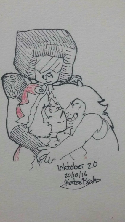 katzebrah:Inktober 20 Since today was my bday I was like hey why not put my fav gem in the birthday suit with two of the ships.