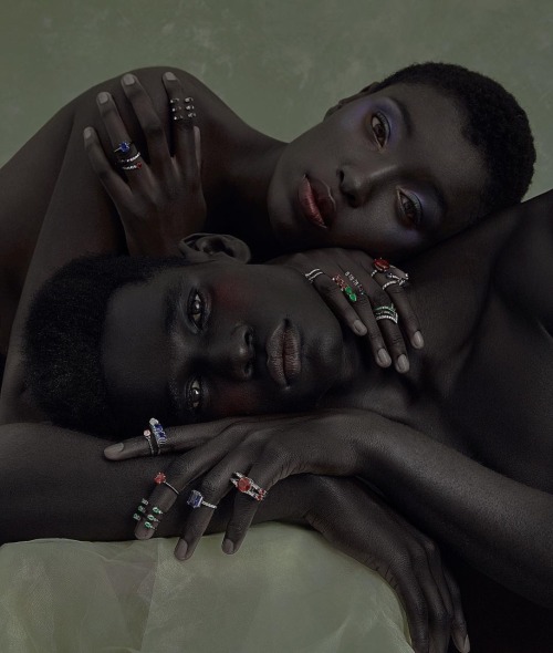 Nabillah Sedar & Maria Oliveira for Vogue Brasil & Andrea Conti jewelry by MAR+VIN