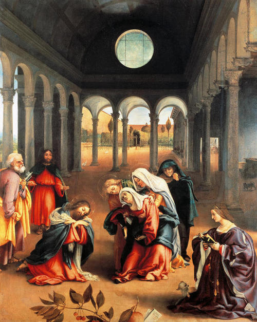 Christ taking leave of his mother by Lorenzo Lotto,1521
