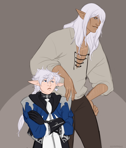 eemamminy-art: It was pointed out to me today that Estinien is tall enough he can just rest his arms