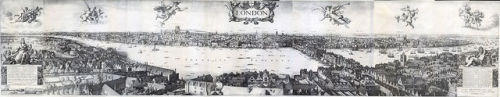 Long View of London from Bankside (1647), by Wenceslas Hollar.This panoramic etching was made by Hol