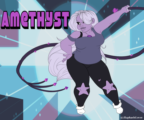 christinedeshazo:  So yeah, I guess I’ll just leave these here for now.Warm up art, since it’s been forever since I’ve completed anything.   Art © MeGarnet, Amethyst, and Pearl © Steven UniverseBackground © Steven Universe artist