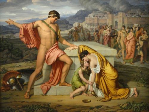 antonio-m:‘Pyrrhus and Andromache at Hector’s Tomb’, 1808 by Johan Ludwig Lund 1777–1867). Danish ar