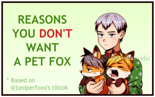 Haikyuu!! Reasons you don’t want a pet foxBased on @juniperfoxx’s tiktok: vm.tik