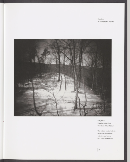 Sally Mann from Hospice: A Photographic Inquiry; Photographs by Jim Goldberg, Nan Goldin, Sally Man,