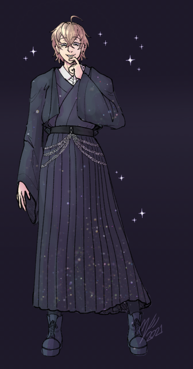 based on this because this outfit had big gentaro energy. the sparkles were part of the process expe