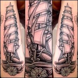 fuckyeahtattoos:  Non-color ship. INSTAGRAM