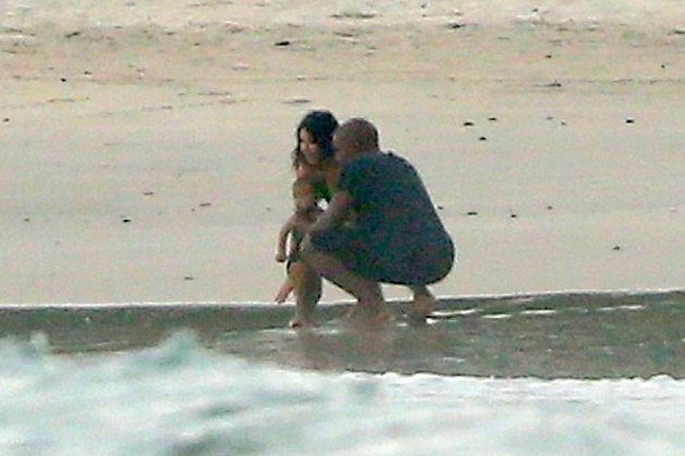 kimkanyekimye:  Kim, Kanye, &amp; North at the beach in Mexico 7/20/14