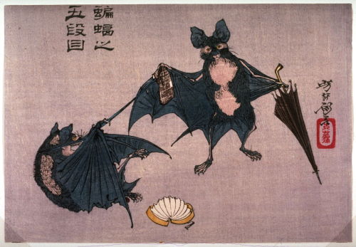 chamanka:  mediumfoot: (tsukioka yoshitoshi; komori no godanme / bats in the fifth act of chushingura) 