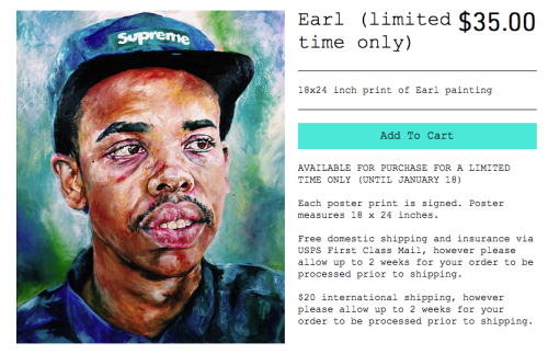 mariella-angela: Andre 3000 and Earl prints available for purchase for a limited time only. THESE WI