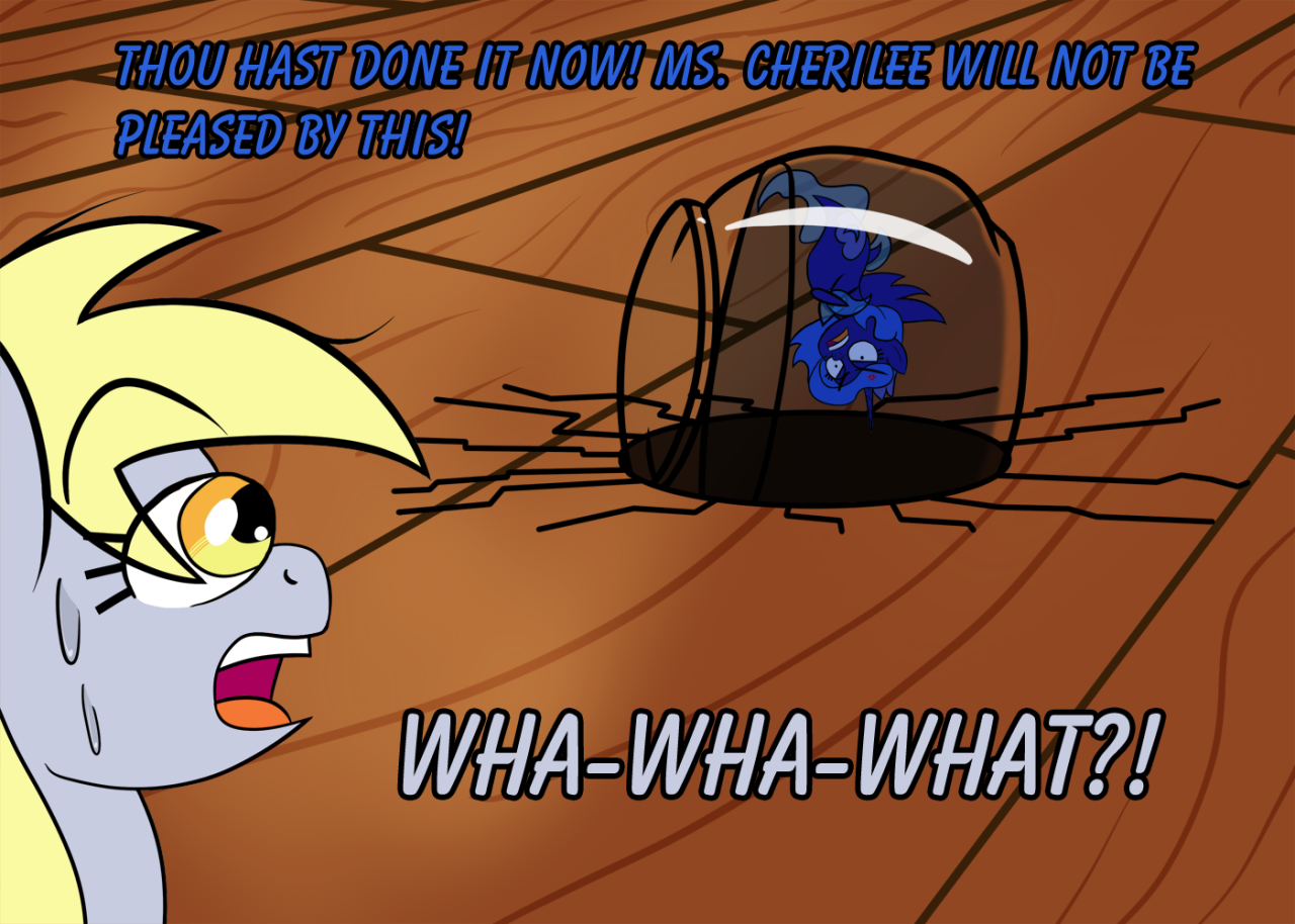 outofworkderpy:  Derpy: …Is it made of safety glass?! O_O (( askseaponyluna is