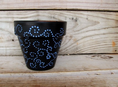the-minthe: Painted Pots for Sale at TheMinthe Electric Current Lovely Lilac Midnight Mystery Flower