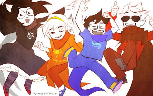 paperseverywhere: Shiny, happy children :) Drawn while listening to this awesome playlist on 8tracks