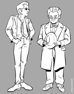 sleepyateight:Old good omens sketches