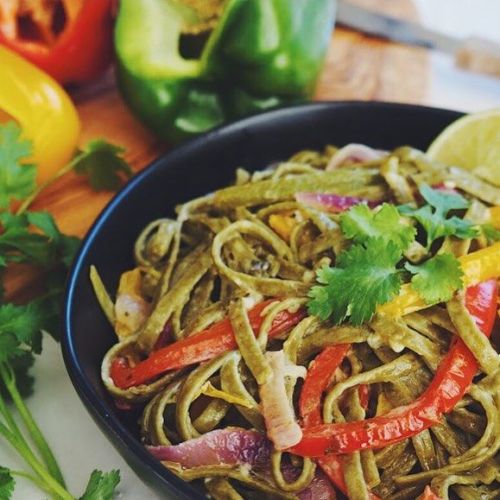 Vegan creamy lime fettuccini!!! instagram.com/thecoloradoavocado