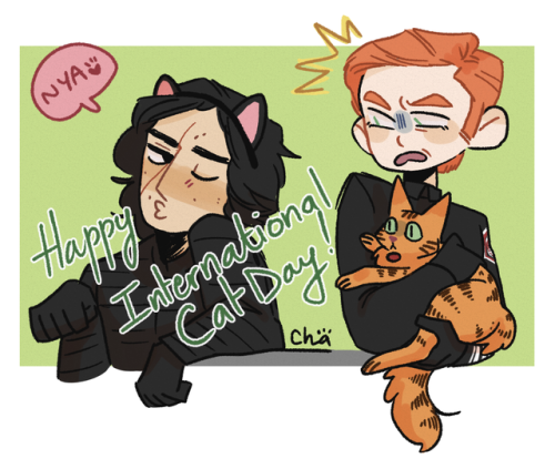 cat day is here again&hellip;. let’s traumatize Hux with pictures he’ll never forget ! 