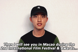 Kyungsoo’s Message For The 2nd International Film Festival & Awards