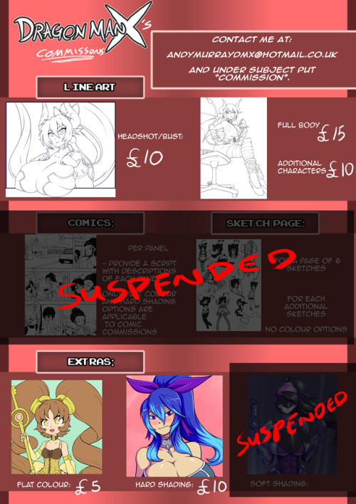 dragonmanx:  commissions chart by dragonmanX  