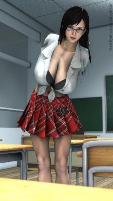 sketchyafterdark:  Kokoro checks in on the classhere’s some smut after a rough week.