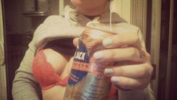 justsomegirlon:  Cheers to this nasty drink.. 