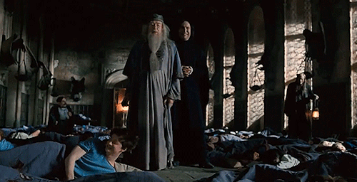 likingthistoomuch:batfleckk:“There was one time where Michael Gambon and Alan Rickman - and I think 