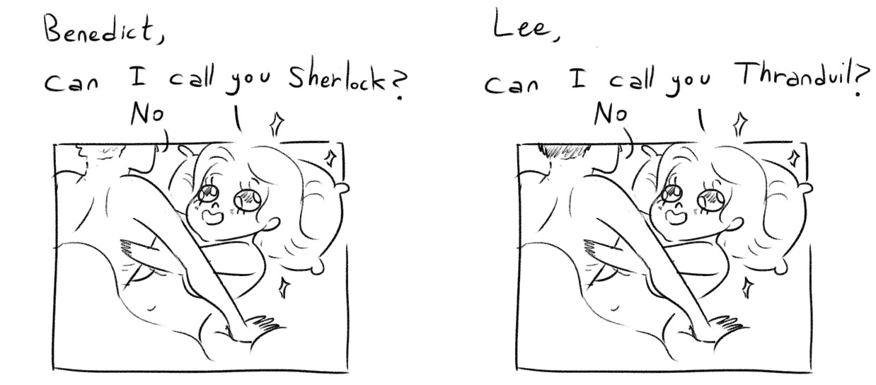 doodleigh:  Actually being with Lee pace would be amazing because I always wanted