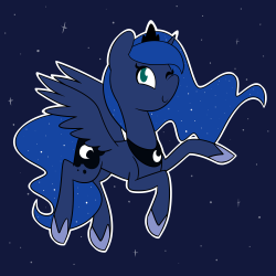 princessnoob-art:  Tried out Luna in a different