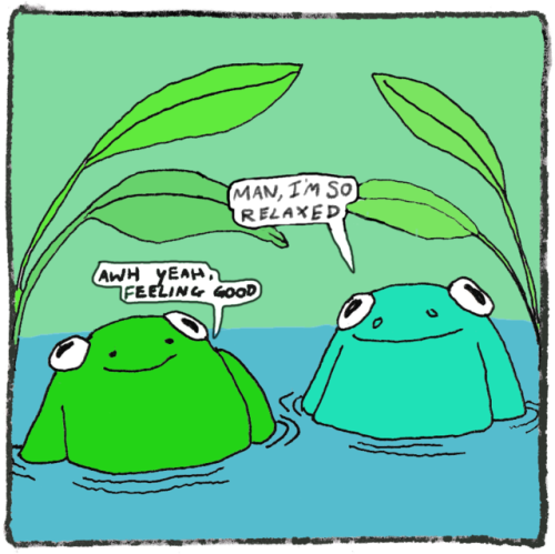 grebcomics: Just two cool frogs hanging out