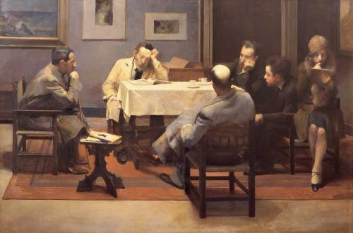 Cenacolo (1931). Alessandro Pomi (Italian, 1890-1976). Oil on canvas. Collezione Banca Popolare