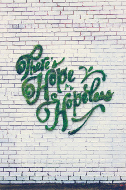 martinekenblog:  There’s Hope for the Hopeless by Hayli Alyce &ldquo;All to often in this world our graphic design skills are directed towards the advertising industry and making products or services so desirable that a person is compelled to stop,